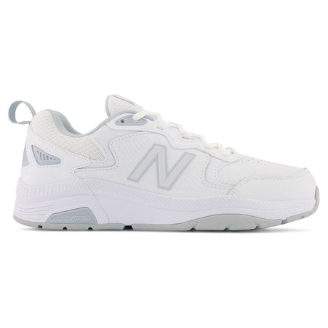 New Balance Women's WX857v3 Trainer in White, Comfortable all day walking shoes, Style #WX608AB5
