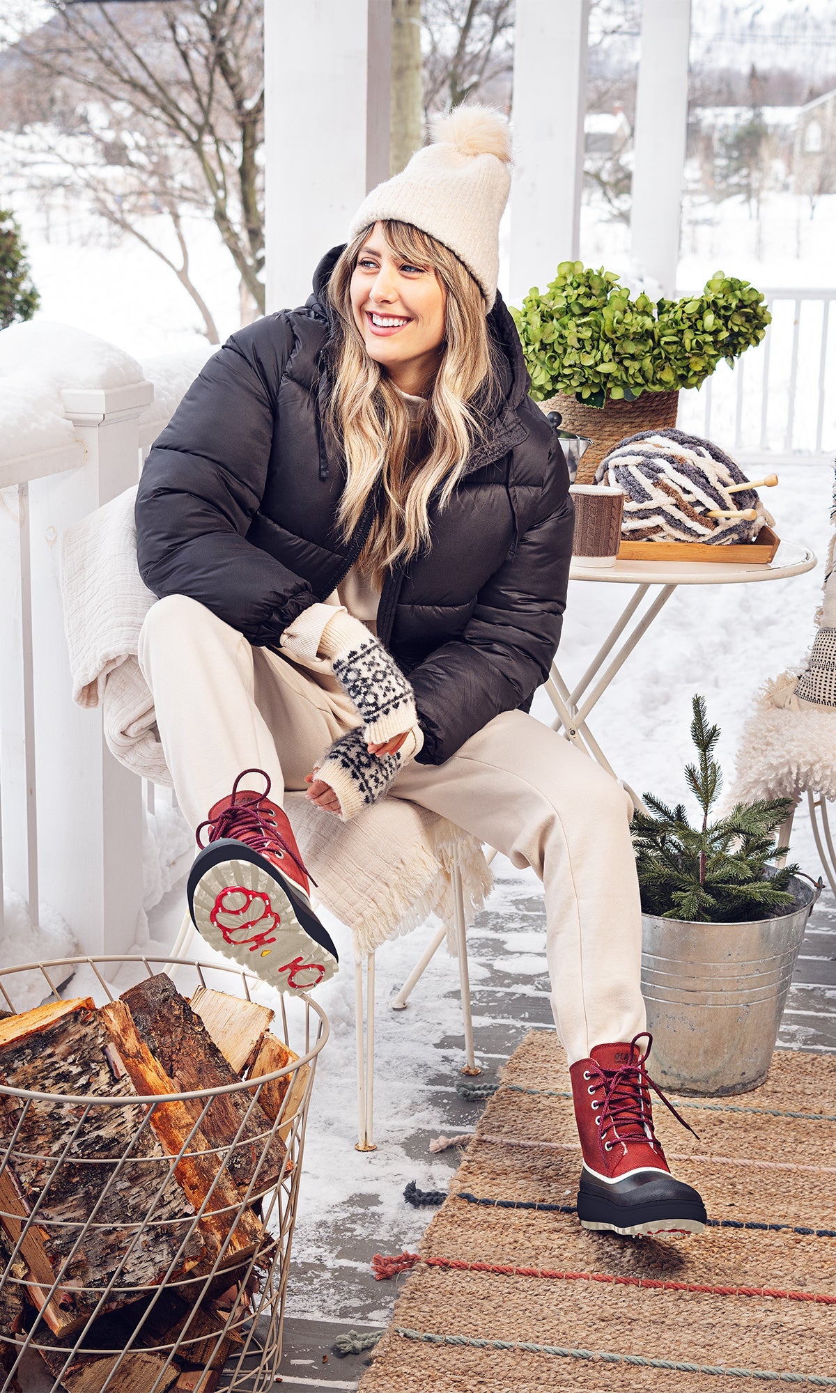Olang Calgary Winter Boots with Foldable Cleats