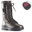 Anthracite quilted mid-calf winter boot with lace-up front, side zipper, and OC cleated outsole—Olang Glamour OC Zip Anthr.