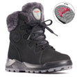 Anthracite quilted mid-calf winter boot with lace-up front, side zipper, and OC cleated outsole—Olang Glamour OC Zip Anthr.