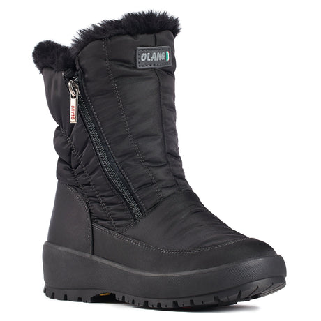 Tackle winter with ease in the Olang Monica OC Uva boots. Waterproof, warm, and easy to slip on with twin zippers—perfect for everyday wear in cold Canadian weather.