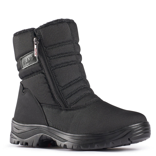 Olang Tatra OC Zip Black winter boots in quilted polyester with dual side zippers, wool lining, ISOWARM insole, and BLOCK outsole with OC grips.