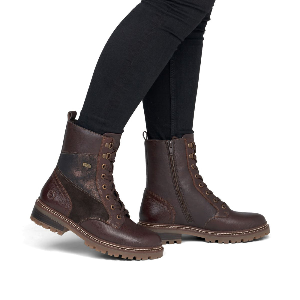 Remonte D0B84 Women's Mid Height Boot - Brown