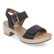 Remonte D0N52 Women's Strap Sandal, Slight heel, Strappy Sandals Buckle easy on and off velcro closure, Style #D0N52-01