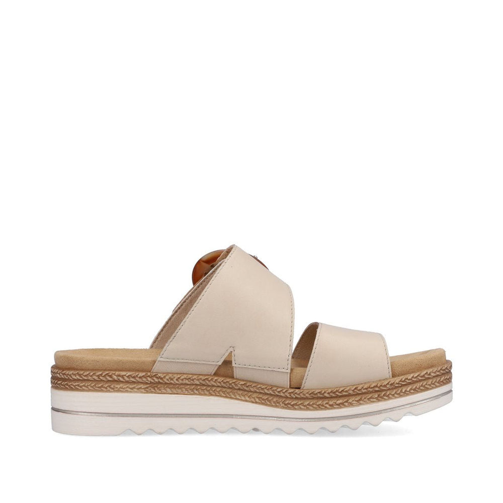 Remonte D0Q51 Women's Mule Sandals in Beige