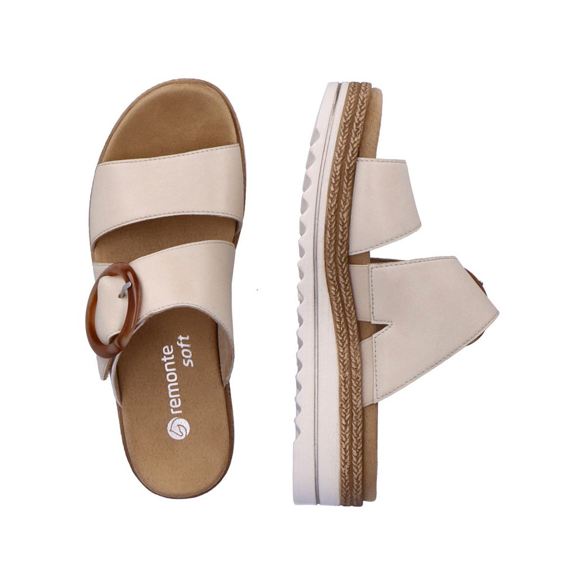 Remonte D0Q51 Women's Mule Sandals in Beige
