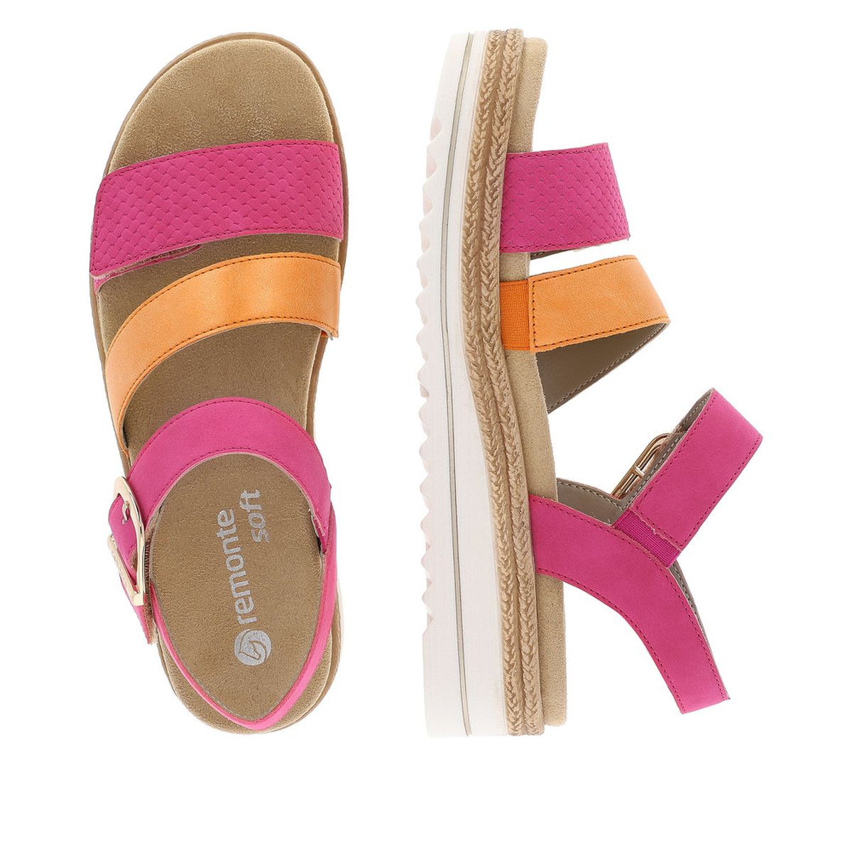 Remonte D0Q55 Women's Strap Sandals in Magenta