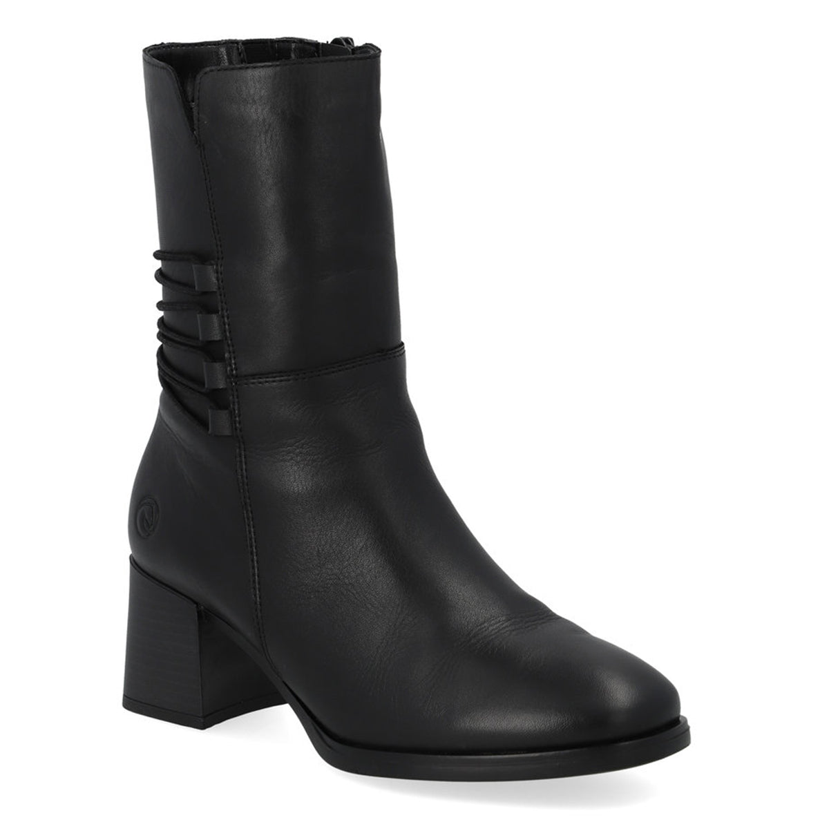 Remonte D0V71 Women's Ankle Boots, High quality leather exterior, wide heel comfortable for all day wear. Style #D0V71-01 