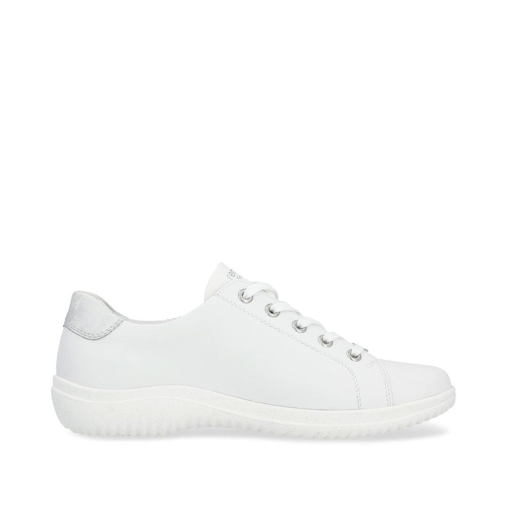 Remonte D1E00 Women's Side Zip Sneaker in White