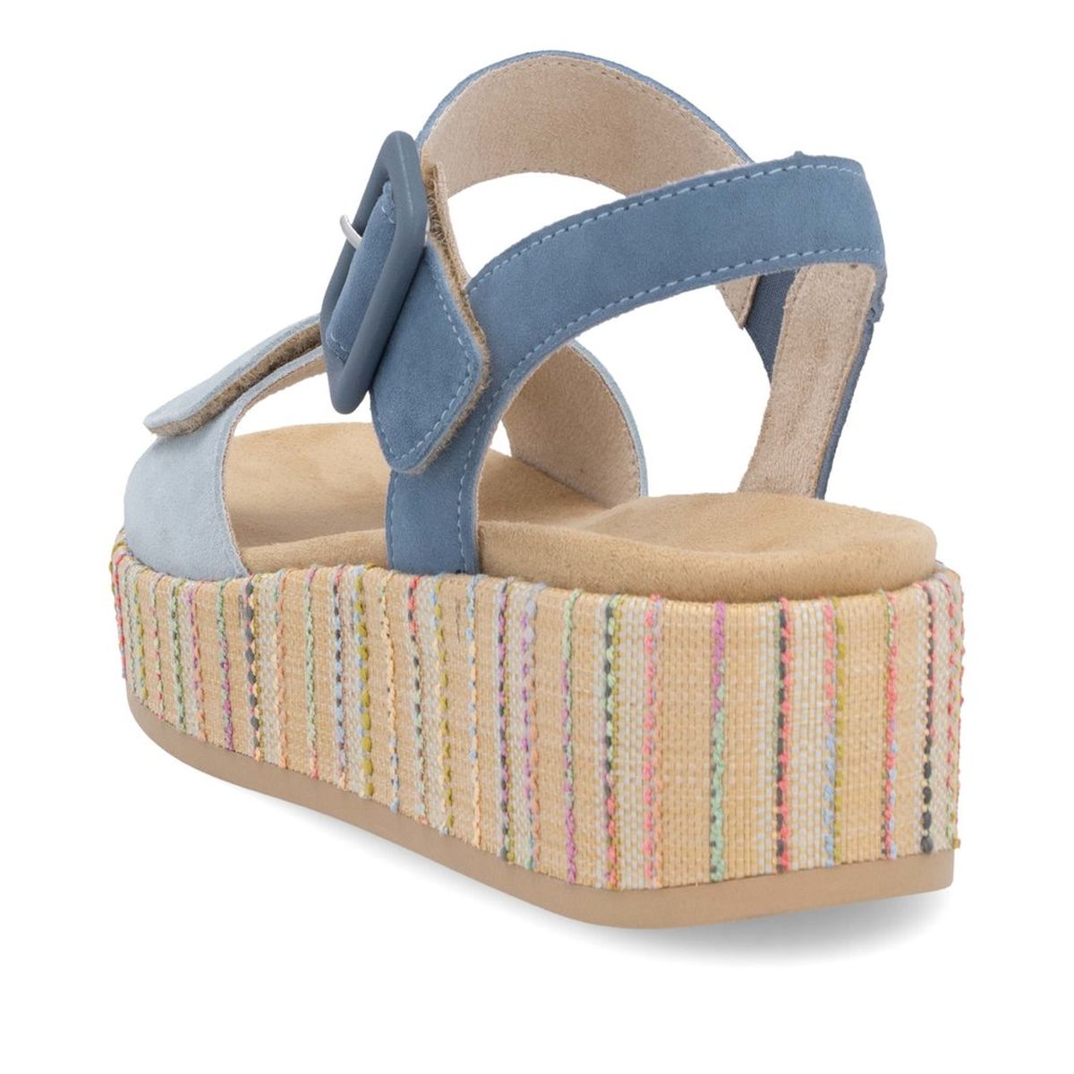Remonte D1N54 Women's Wedge Sandal in Blue Jean