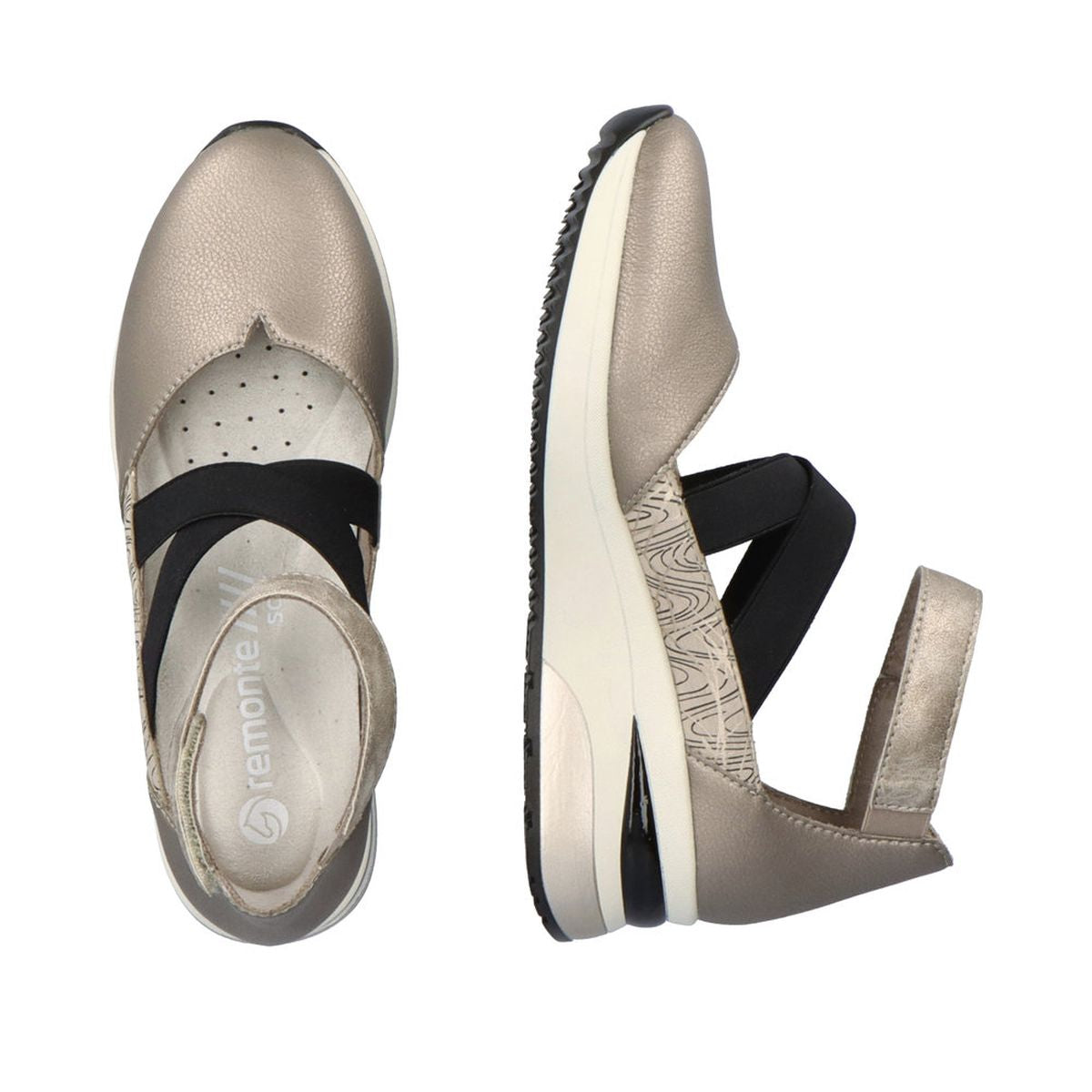 Remonte Women's D2411 Adjustable Strap in Silver