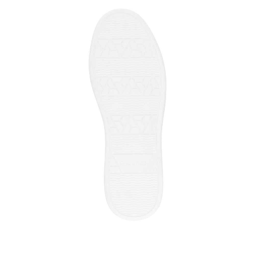 Remonte D2E03 Women's Side Zip Sneaker in White Gold