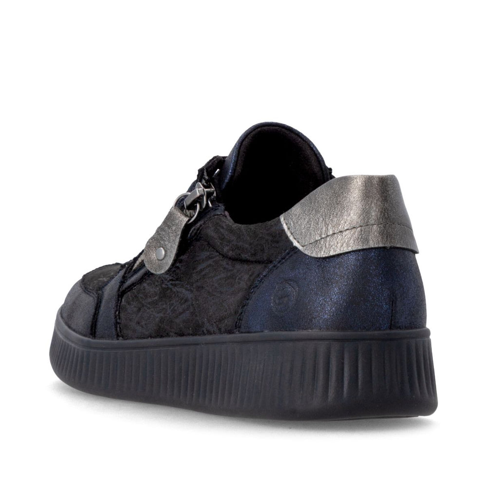 Remonte D2E05 Women's Lace Zip Sneaker – Navy Black