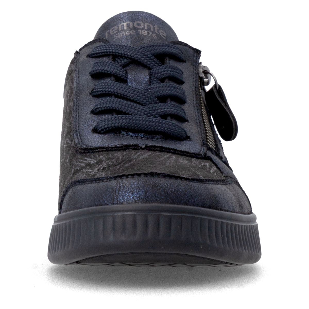 Remonte D2E05 Women's Lace Zip Sneaker – Navy Black