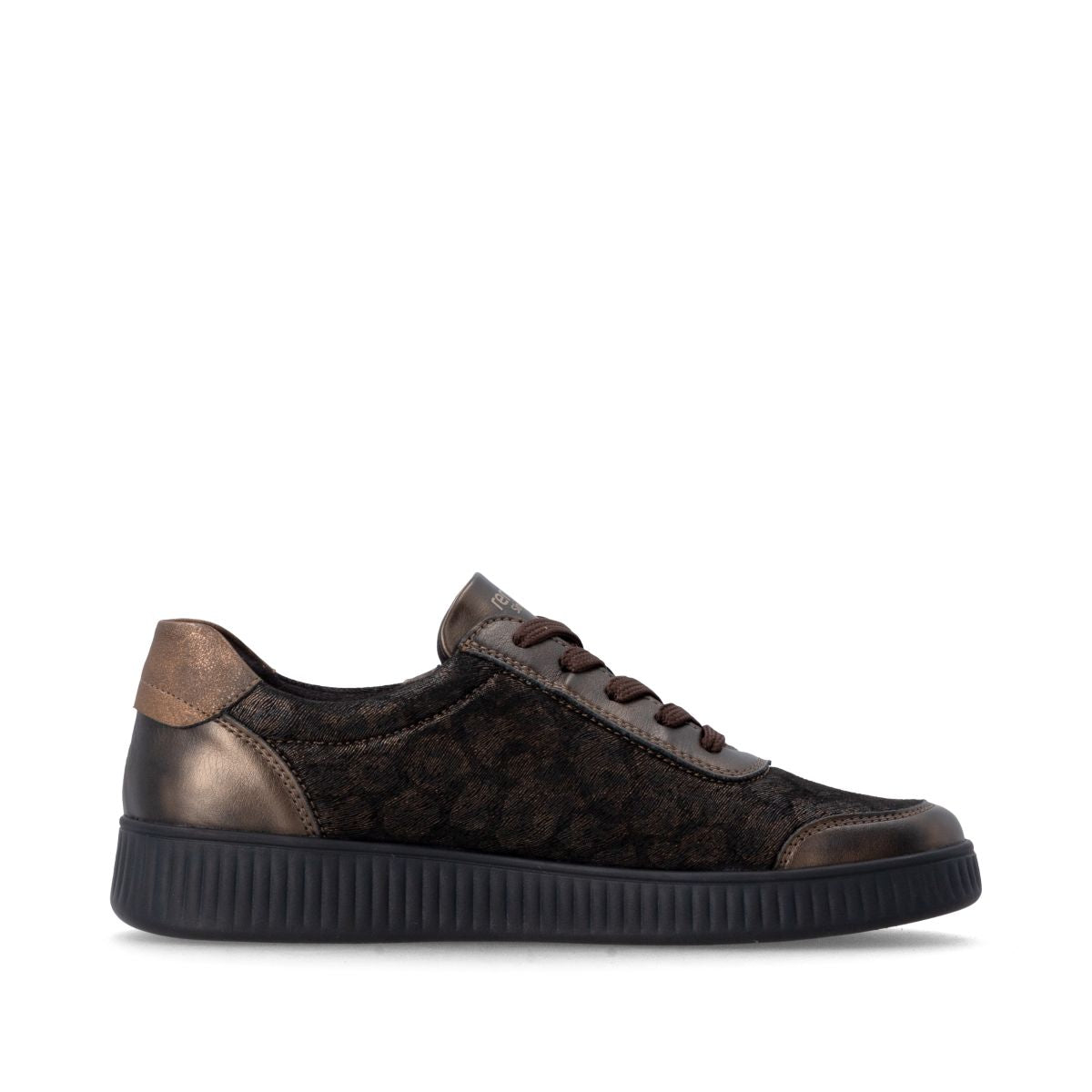 Remonte D2E05 Women's Lace Zip Sneaker – Brown Black
