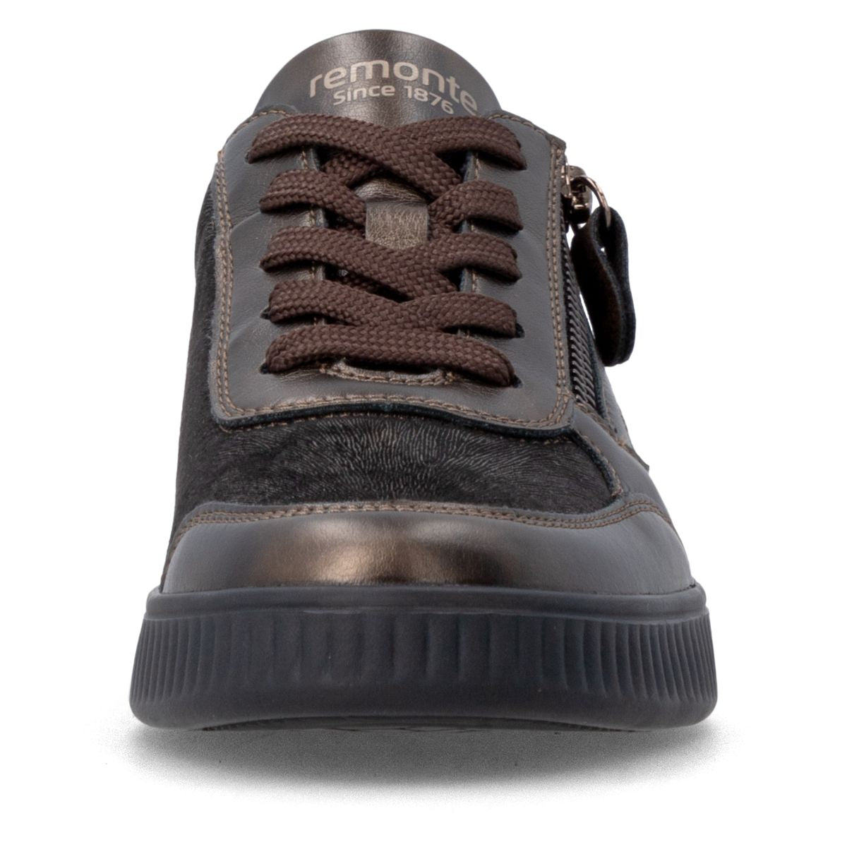 Remonte D2E05 Women's Lace Zip Sneaker – Brown Black