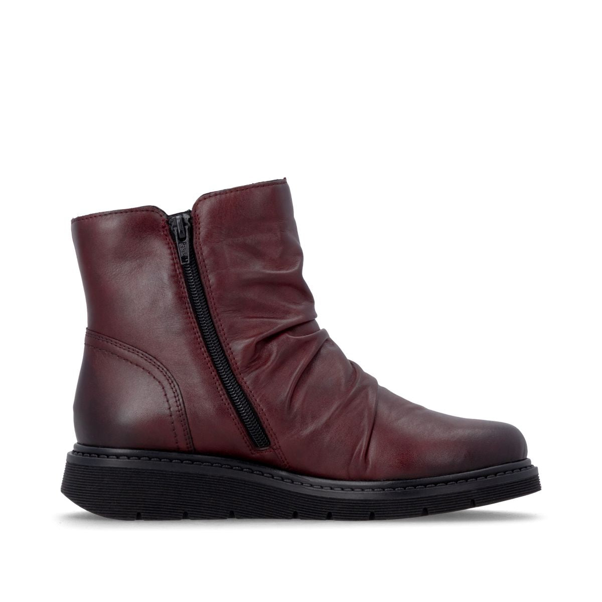 Remonte D3981 Women's Zip Ankle Boot – Red