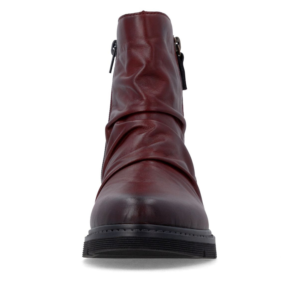 Remonte D3981 Women's Zip Ankle Boot – Red