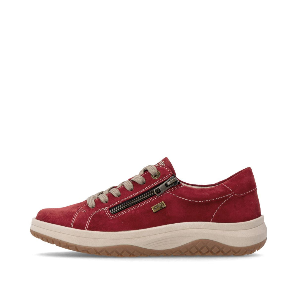 Remonte D3Q00 Women's Lace Zip Sneaker – Red