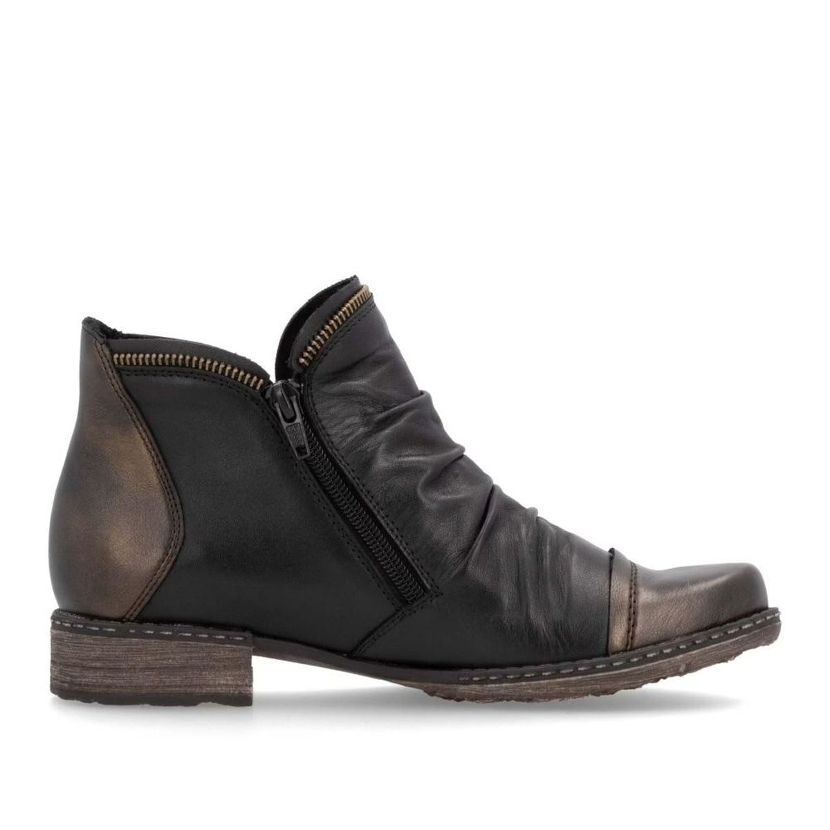 Remonte D4380 Women's Zip Ankle Boot in Antique Brown