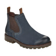 Remonte D8472 Women's Chelsea Boots, blue leather boots, stretch material for slip on fit, durable waterproof shoe. Style #D8380-01
