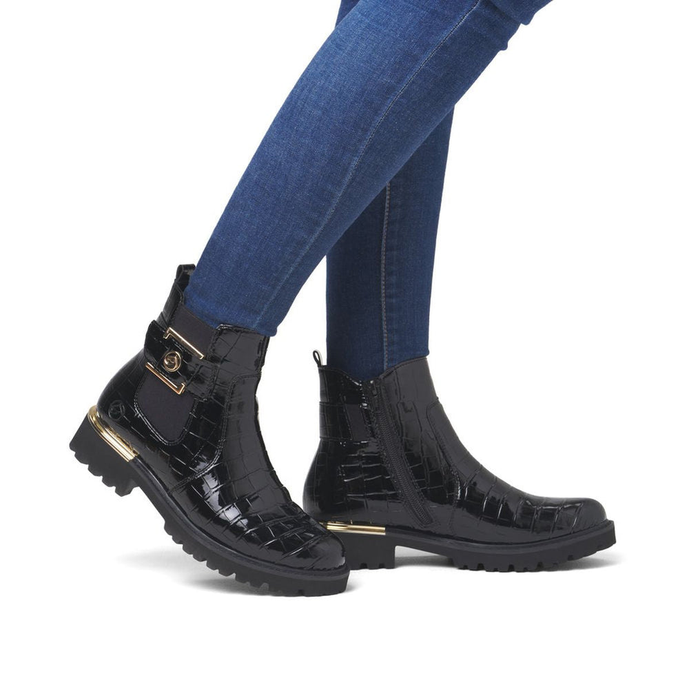 Remonte D8684 Women's Patent Ankle Boots