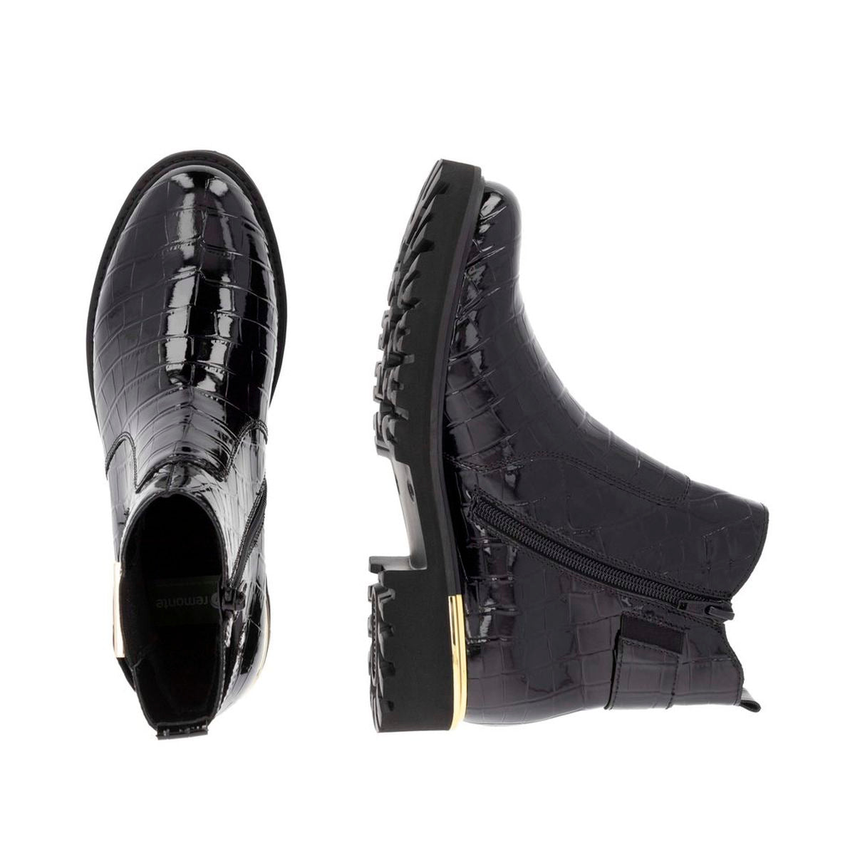 Remonte D8684 Women's Patent Ankle Boots