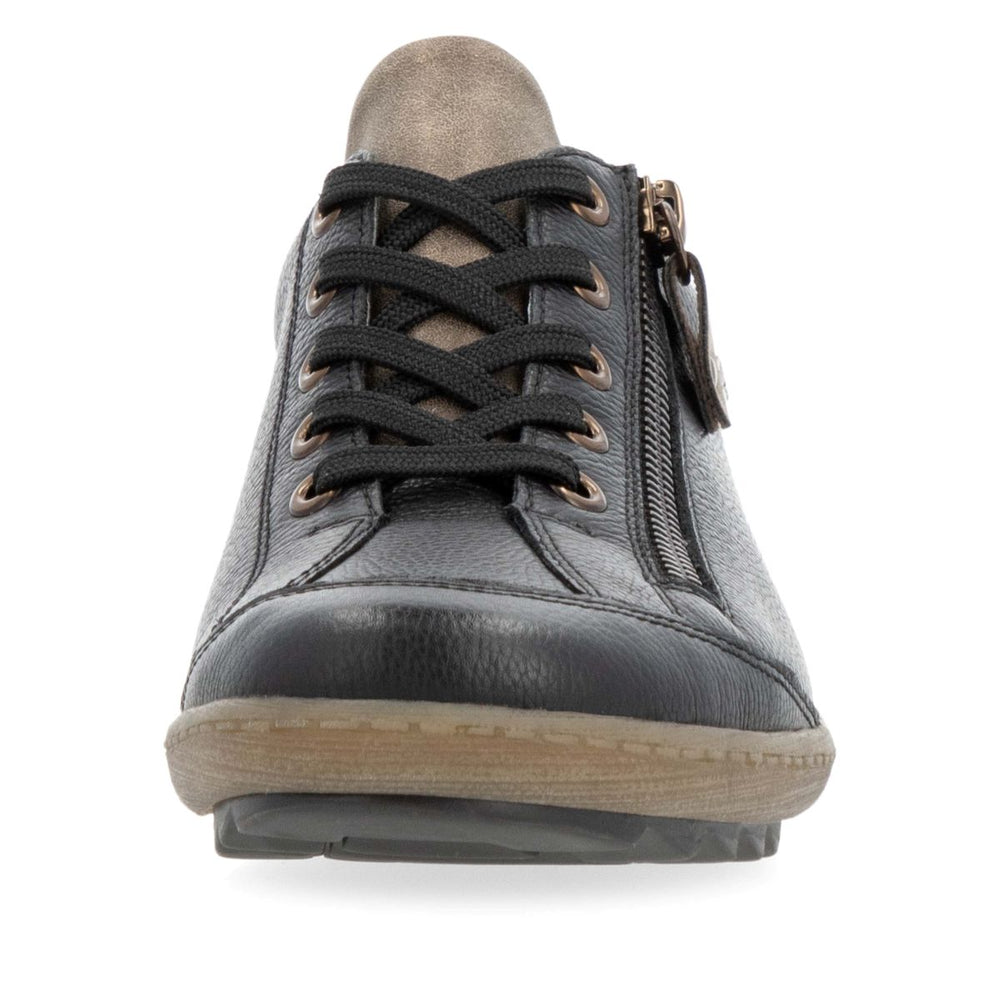 Remonte R1402 Women's Lace Zip Shoe – Black Brown