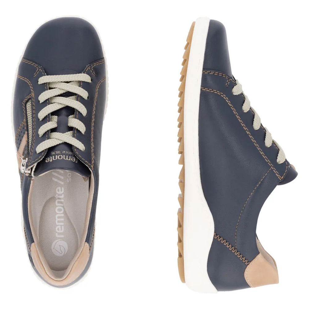 Remonte R1432 Women's Lace Up Shoe in Blue