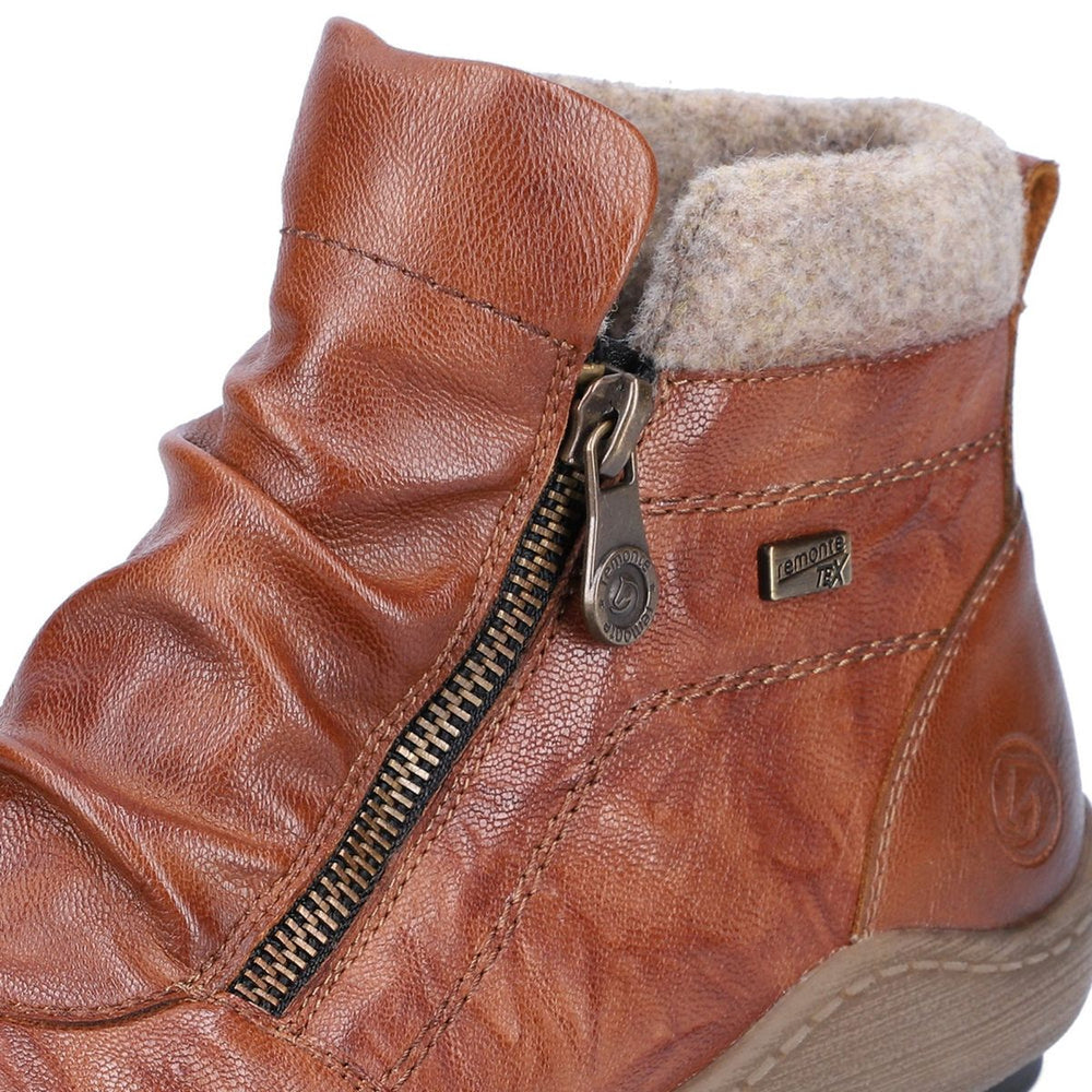 Remonte R1486 Women's Zip Boot in Brown