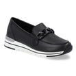Remonte R6711 Women's Casual Slip On Flats, all day walking shoes, decorative black chain.  Style #R6711-00