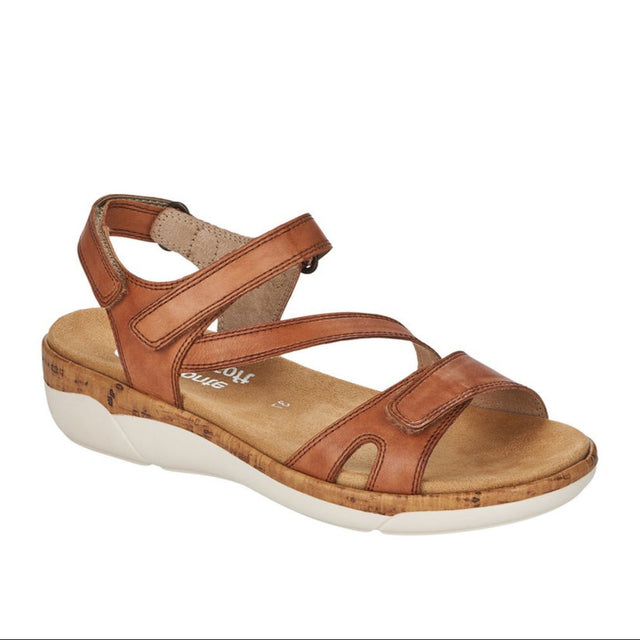 Remonte R6850 Women's Strap Sandals, strappy sandals in tan with velcro closure for easy on and off.  Style #R6850-22