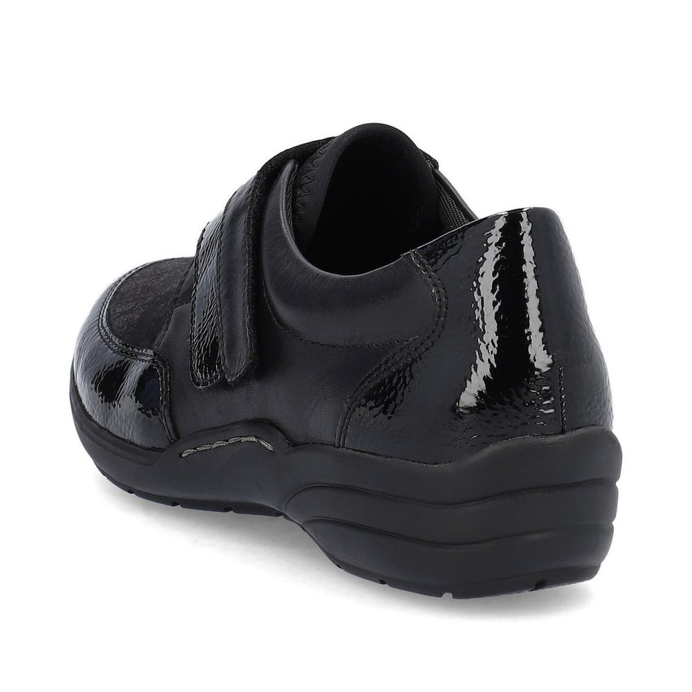 Remonte R7600 Women's Slip On Shoe in Black Floral