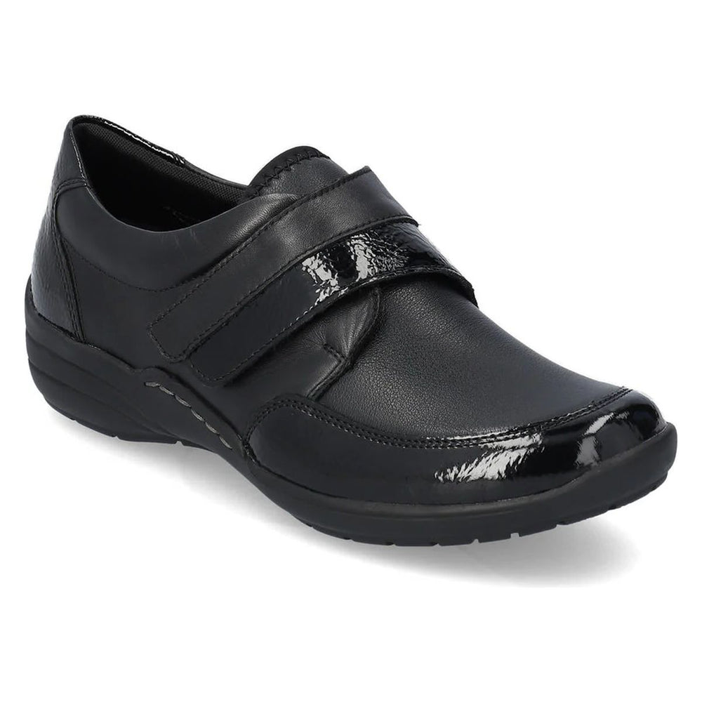 Remonte R7600 Women's Slip On Shoe in Black Patent