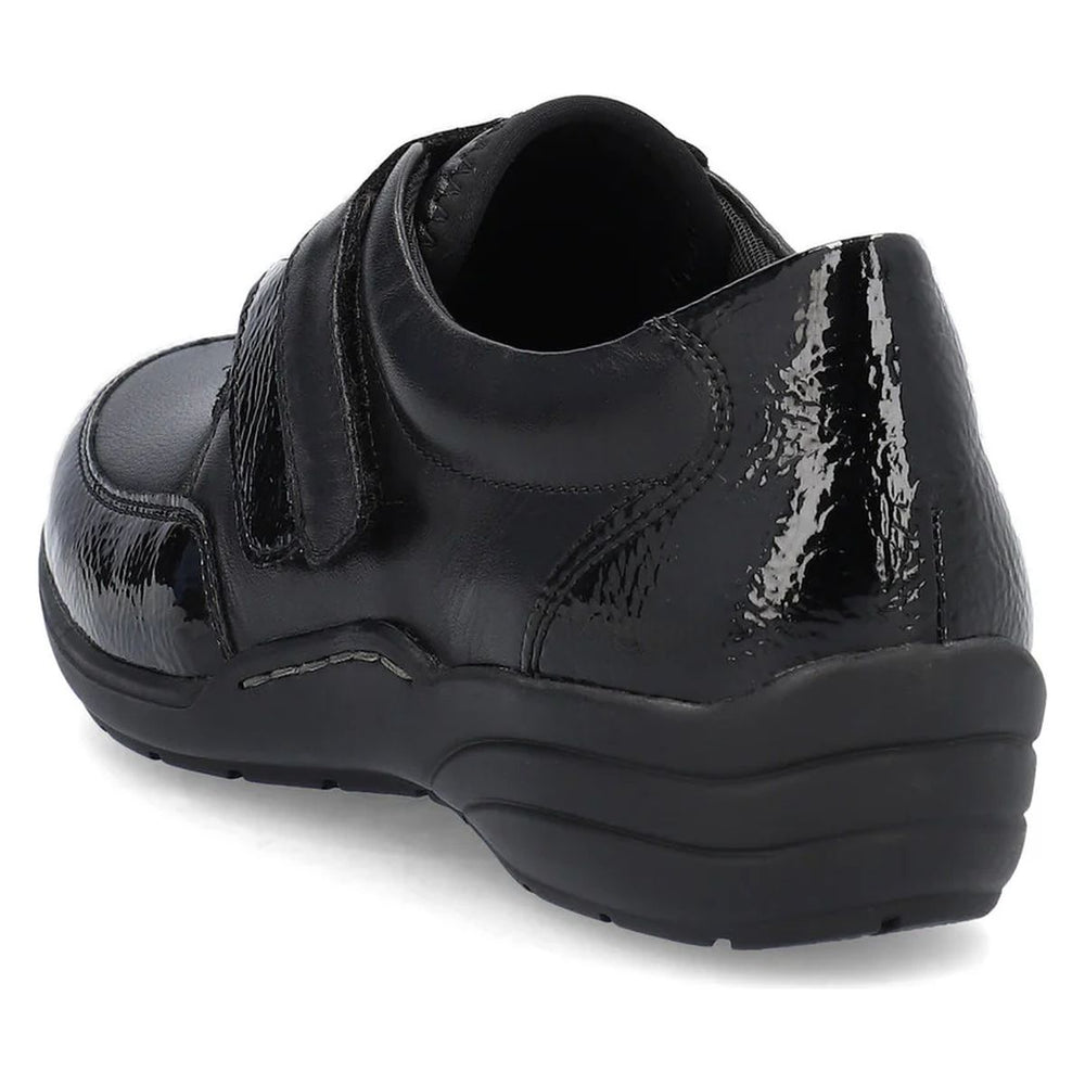 Remonte R7600 Women's Slip On Shoe in Black Patent