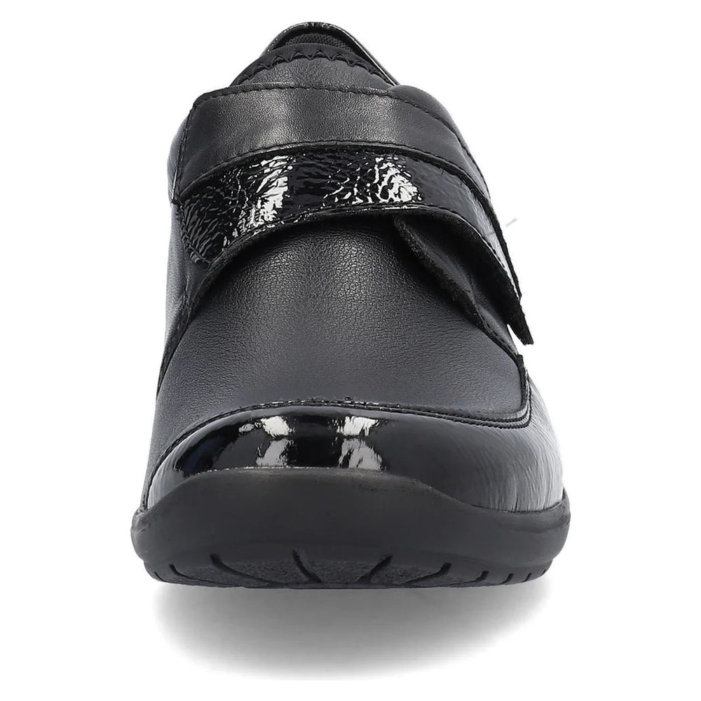 Remonte R7600 Women's Slip On Shoe in Black Patent