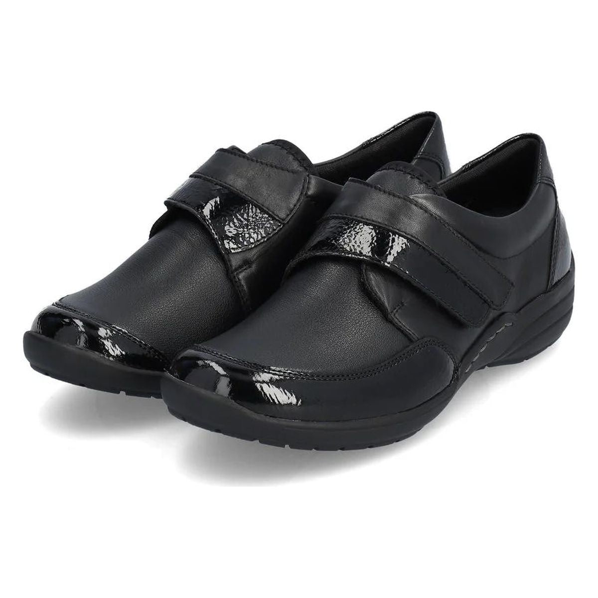 Remonte R7600 Women's Slip On Shoe in Black Patent