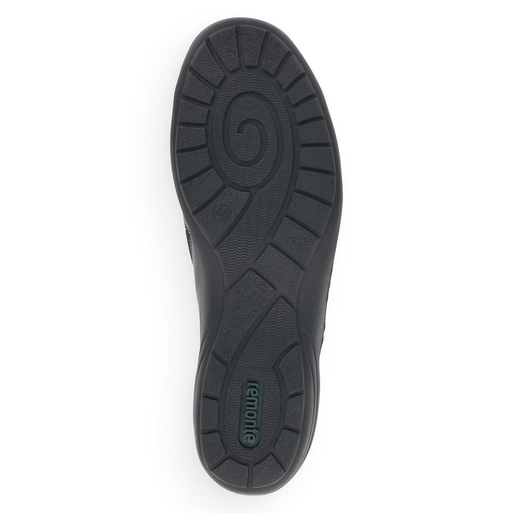 Remonte D7674 Women's Side Zip Shoe in Wine