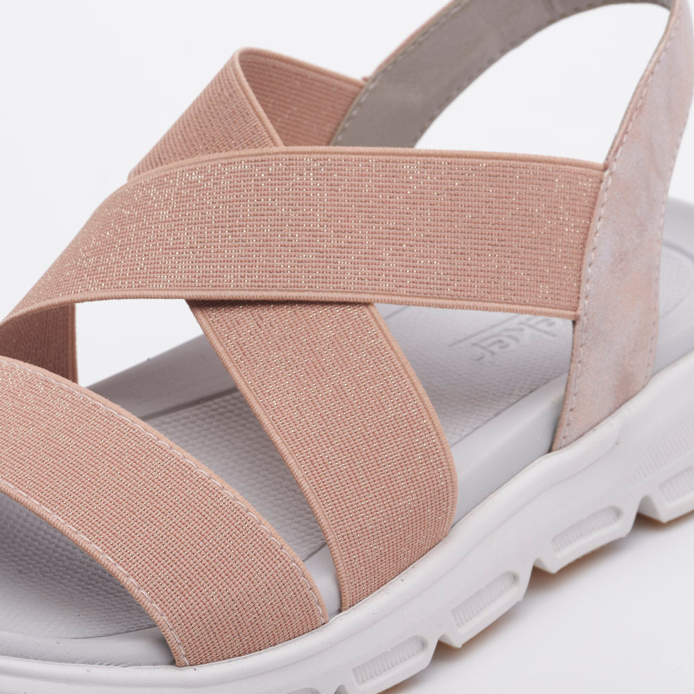 Rieker Evolution Women's Trekking Sandal – Taupe (Style V8408)