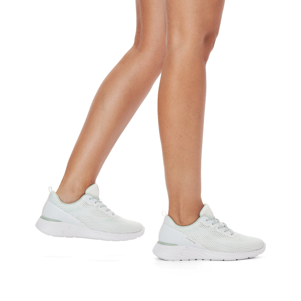 Rieker Evolution Women's Casual Lace Sneaker – White