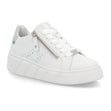 Rieker Women's Platform Lace-Up Sneaker – White & Mother-of-Pearl