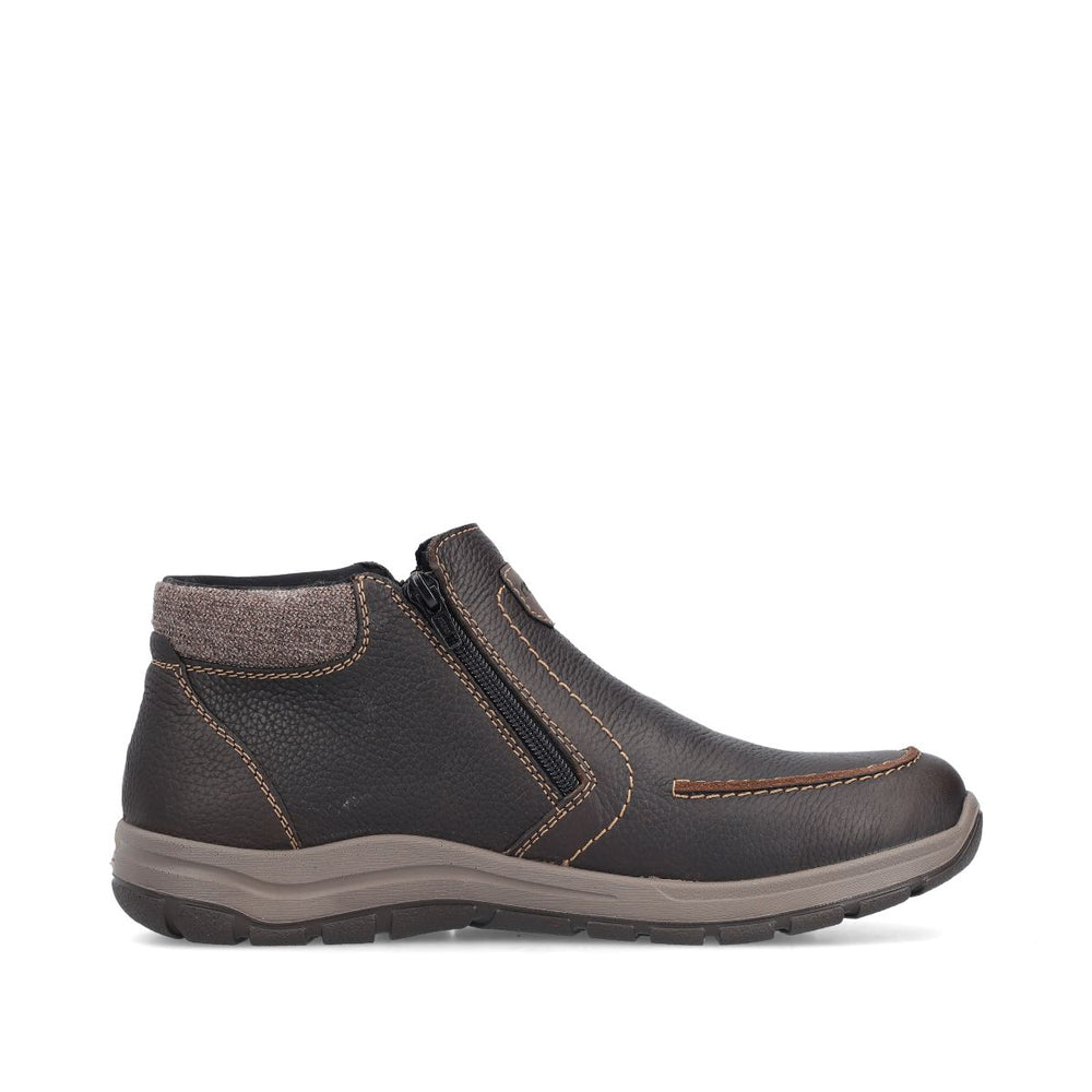 Rieker 03660 Men's Zip Ankle Boot – Brown