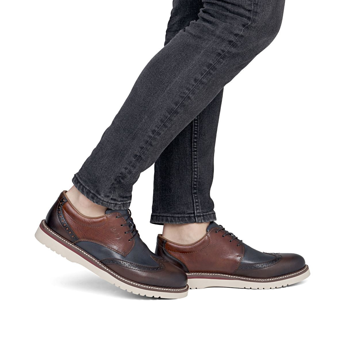Rieker 04504 Men's Lace Wide Shoe – Blue Multi