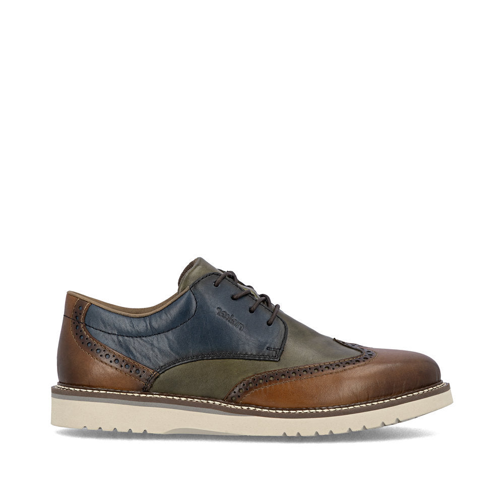 Rieker 04504 Men's Lace Up Wide Shoe in Multi
