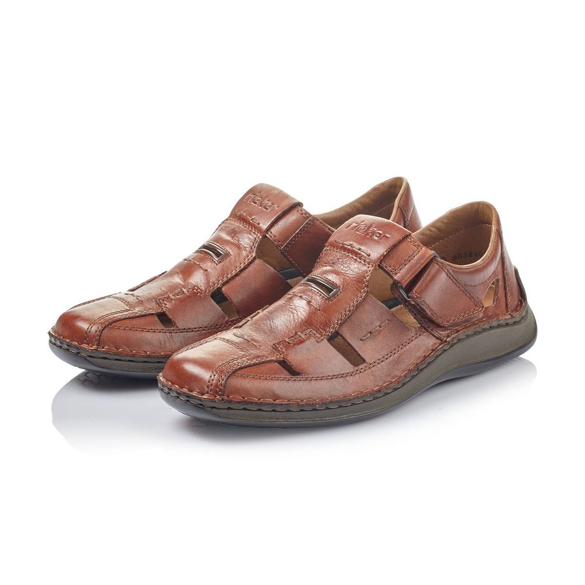Rieker 05284 Men's Leather Sandal – Brown