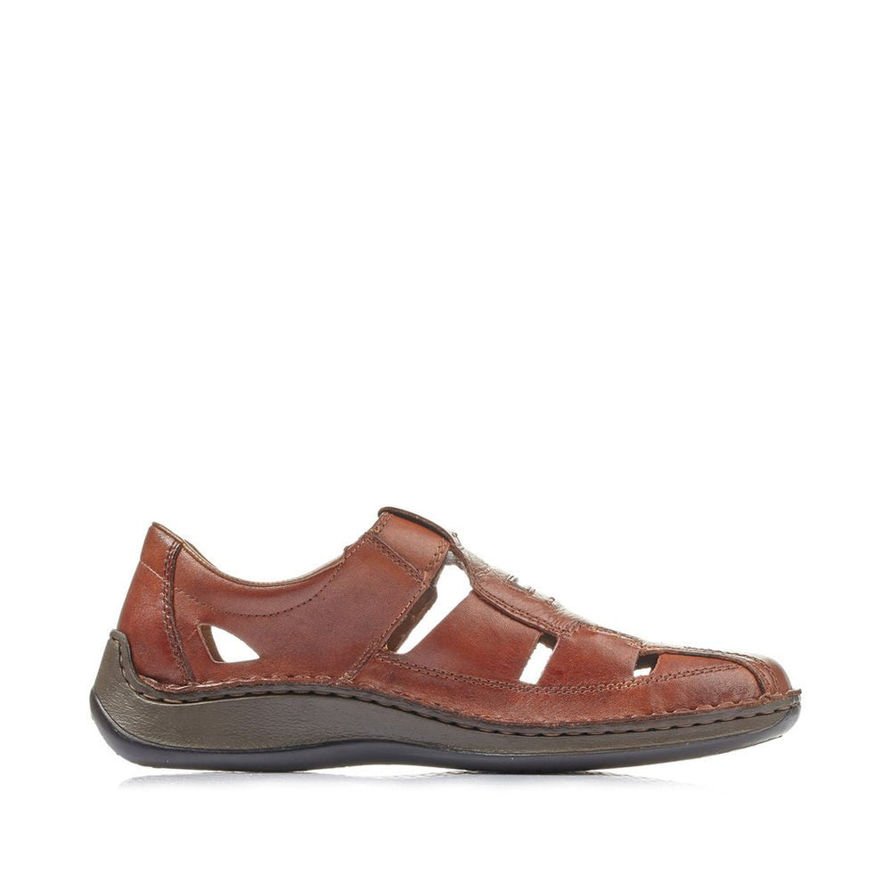 Rieker 05284 Men's Leather Sandal – Brown