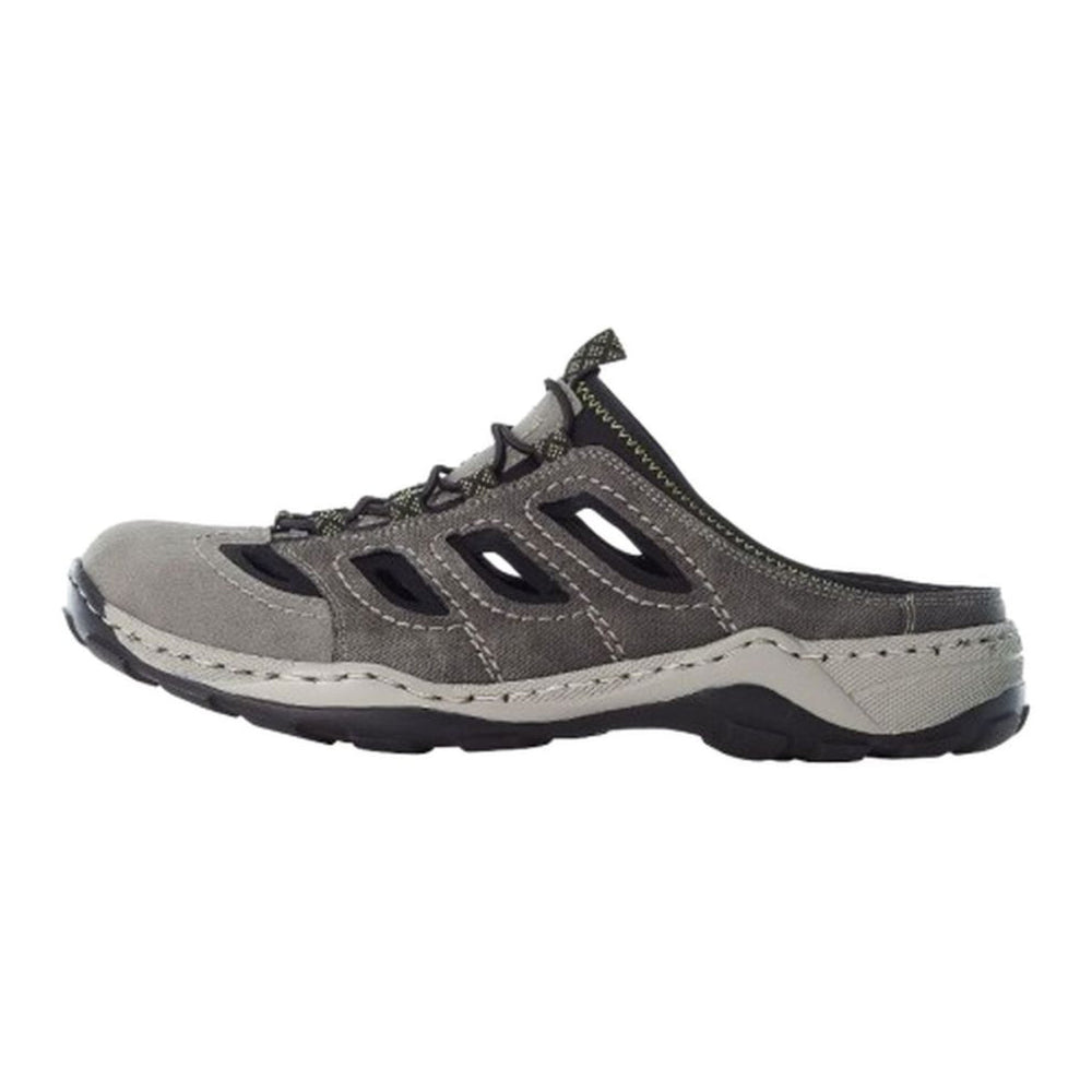 Rieker 08096 Men's Clog Sandals – Grey
