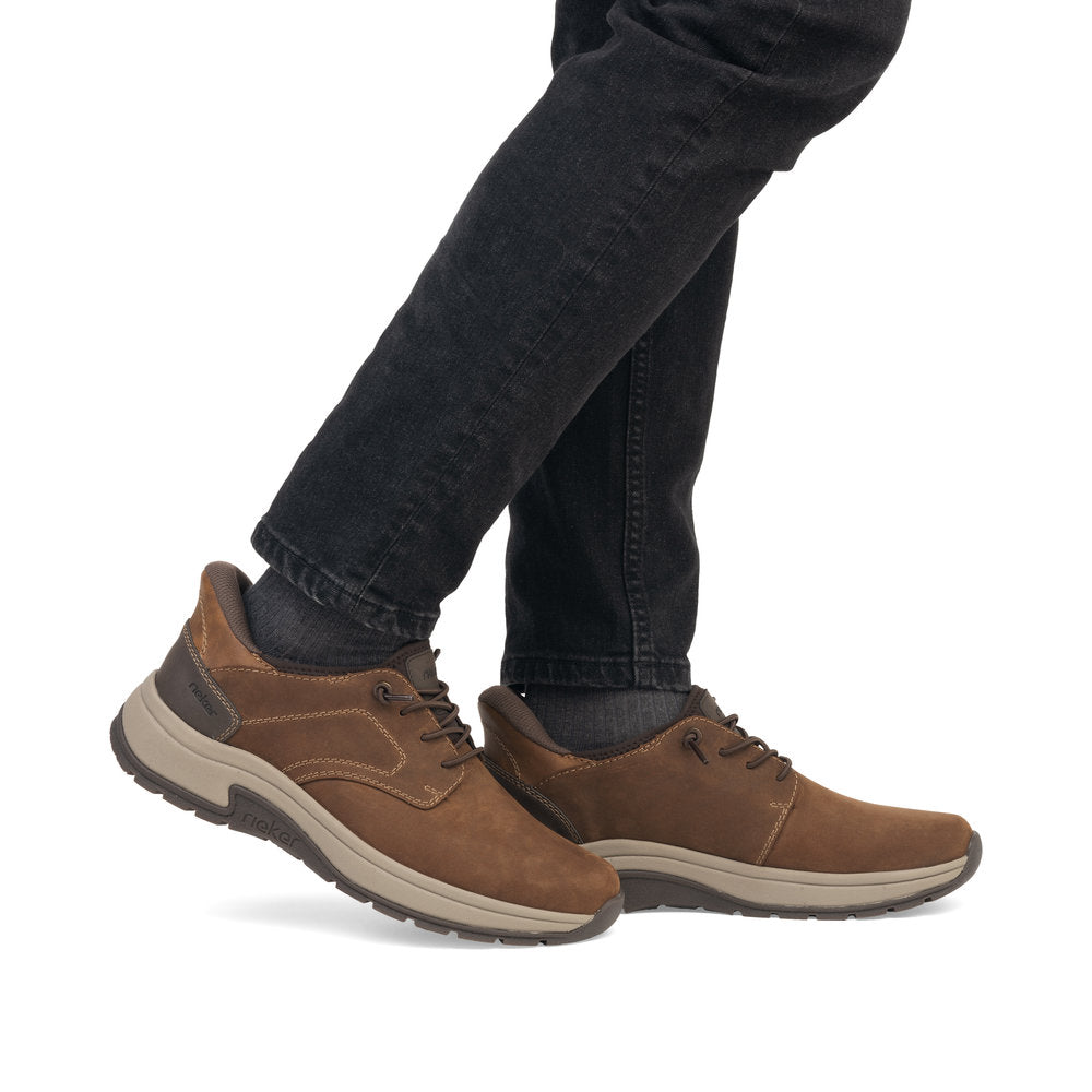 Rieker 11050 Men's Ready to Go Lace-Up Shoe in Brown
