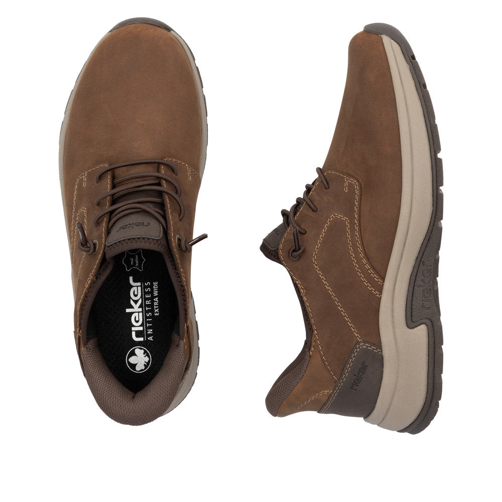 Rieker 11050 Men's Ready to Go Lace-Up Shoe in Brown