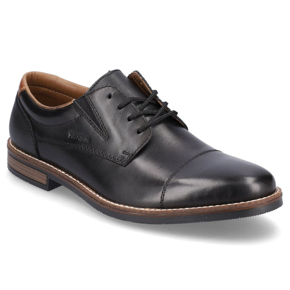 Rieker Men's Leather Lace-Up Shoe – Black